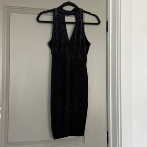 Black velvet dress